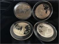 (4) Commemorative Silver Dollars