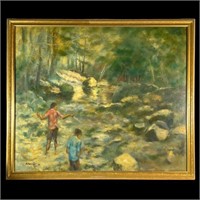 Boys in a Mountain Stream, Gerald Bernstein