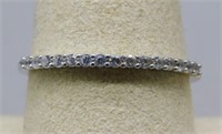 Sterling Silver CZ ring, size 10.