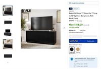 E2024  Drew Barrymore Fluted TV Stand 70 TV Bla