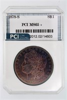 1878-S Morgan PCI MS-65+ $550 GUIDE