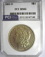 1881-O Morgan PCI MS-65 LISTS FOR $1050