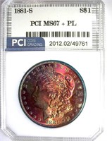 1881-S Morgan PCI MS-67+ PL Amazing Color