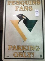 PENGUINS parking sign