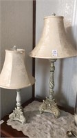 4 Dresser/Tabletop lamps & Floor lamp with