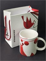 Starbucks Red Bird Christmas Mug and Bag