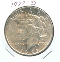 1922-D Peace Silver Dollar