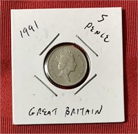 1991 Great Britain 5 Pence