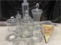 Lot of 9 Glass Decor Items Like New
