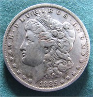 1885-0 U.S. MORGAN SILVER DOLLAR COIN