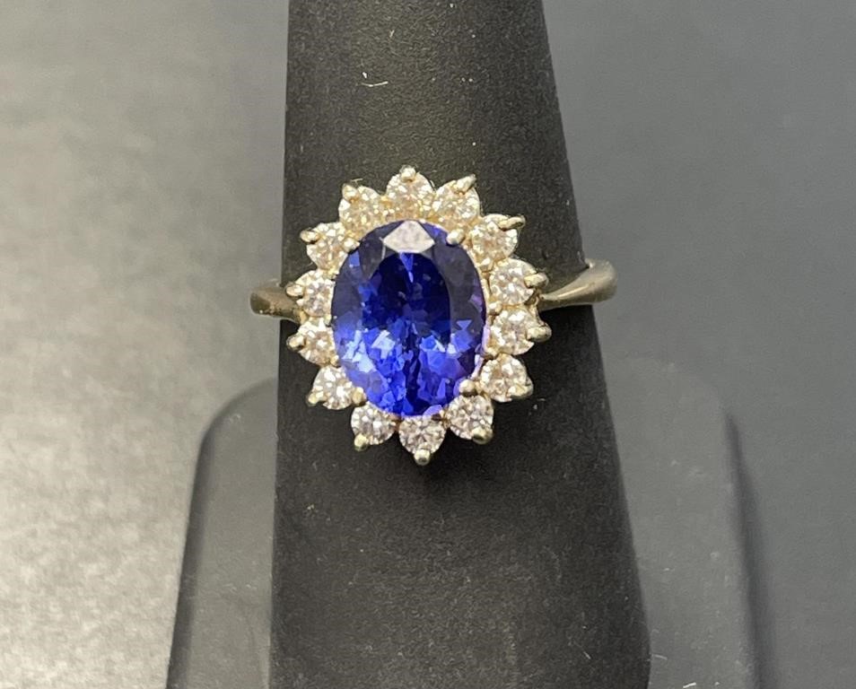 **CHANGE** 14 KT Tanzanite and Diamond Ring