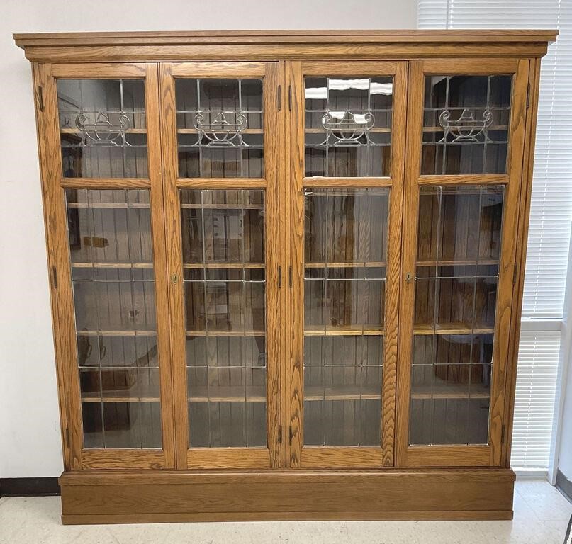 Antique Oak Library Bookcase