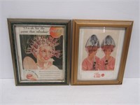 2 Framed Coke Ads