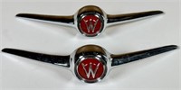 NEW OLD STOCK WILLYS MOTOR CO. HOOD BADGES