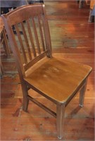 Three (3) hardwood dining chairs