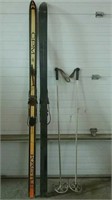 Set of skis and poles