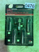 5 piece surface router bit set