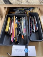 Lot of office supplies.