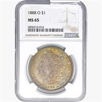 1888-O Morgan Silver Dollar NGC MS65
