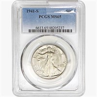 1941-S Walking Liberty Half Dollar PCGS MS65