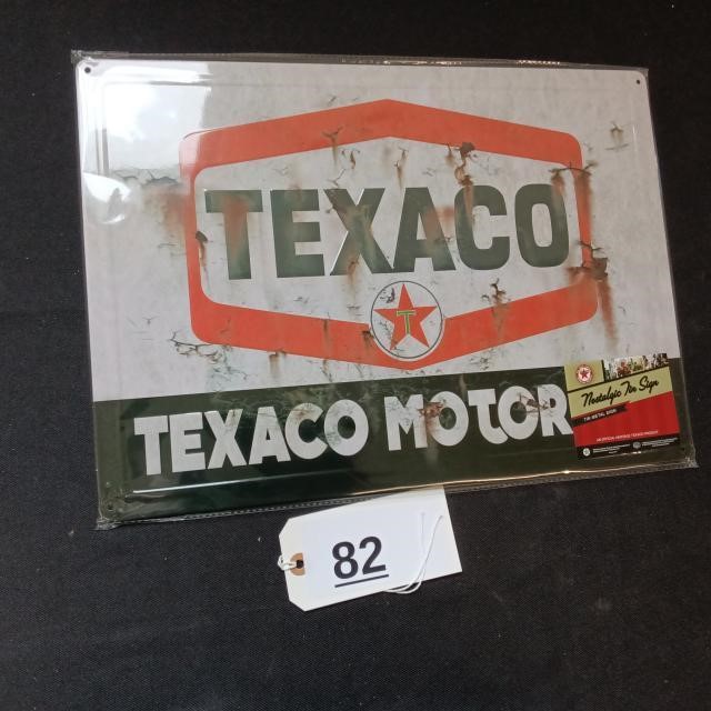 Texaco Tin Sign - New