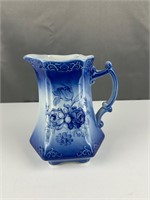 Royal Crownford Blue White ironstone pitcher