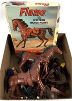 C. 1965 Vintage Johnny West Horses & Accessories