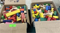 2 boxes of Wooden Blocks