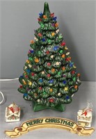 Christmas Ornaments & Light Up Porcelain Tree Lot