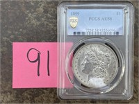 1899 Morgan Dollar PCGS AU58