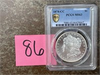 1878-CC Morgan Dollar PCGS MS63