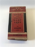 Lynx Eye NOS Light Lens 1939 Plymouth