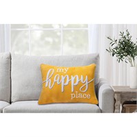 Better Homes & Garden My Happy Place Yellow Pillow