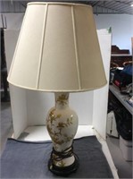 Table Lamp With Yellow Birds / Flowers