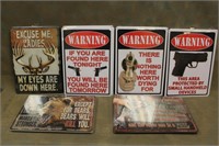 (24) ASSORTED TIN NOVELTY SIGNS, APPROX 11"X17"