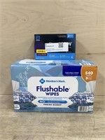 540ct flushable wipes & 2 sets of Covid tests