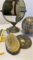Silvertone Vintage Vanity Set, Mirror, Brush, Comb