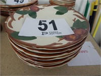FRANCISCAN APPLE 8 SALAD PLATES   SIGNS OF WEAR
