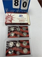 2002-2003 SILVER PROOF MINT SET OF STATE QUARTERS