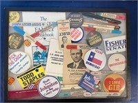 Political Button Pins in Frame