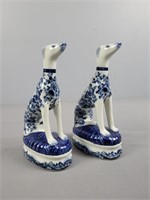 Lot Of Two Porcelain Greyhound Figures