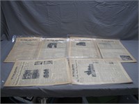 6 Antique Stars & Stripes Newspapers