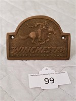 Winchester Rifles & Shotguns Brass Wall Plaque