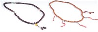 2 Tibetan prayer bead necklaces.