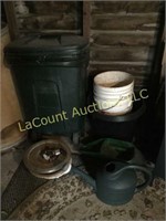 trash can spreader watering can plant bases