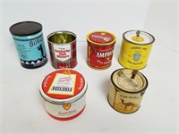 4 Vintage Round Tobacco Cans