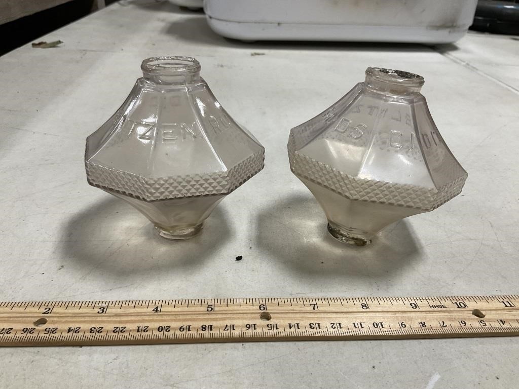 Matching Pair of Lightning Rod Glass Bulbs