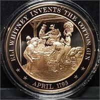 Franklin Mint 45mm Bronze US History Medal 1793