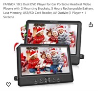 FANGOR 10.5 Dual DVD Player for Car Portable