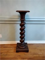 Antique Barley Twist Wood Pedestal